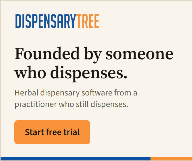 Dispensary Tree banner, Founded by someone who dispenses.