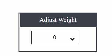 adjust weight