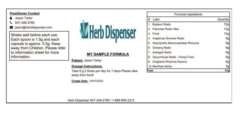 Practice Owners 2 Sample Label