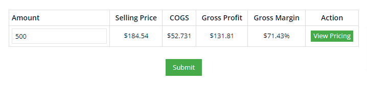 variable pricing