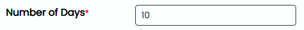 Number of Days