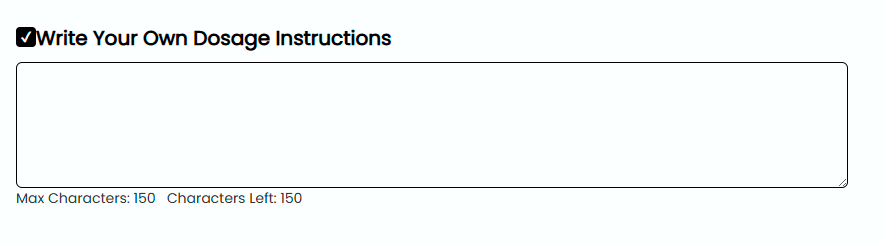 write your own dosage instructions