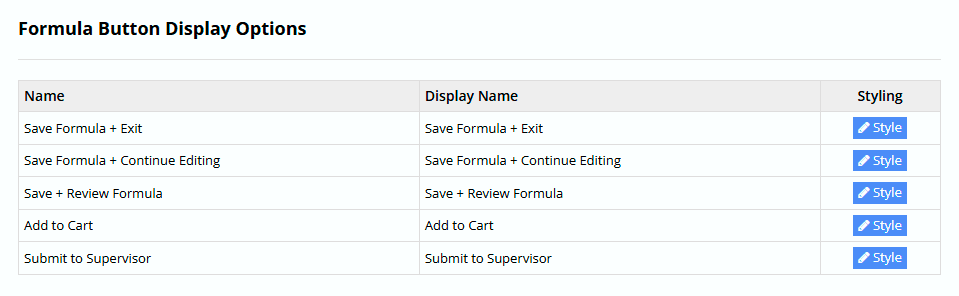 General Settings 2 Button display Options