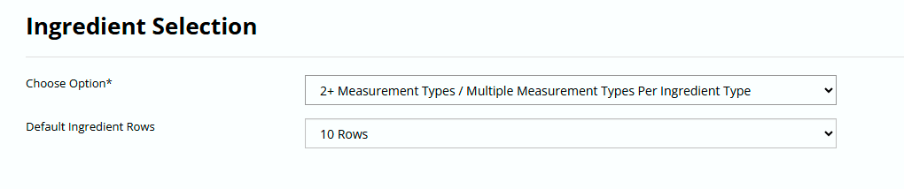 Create a New Formula Builder 3 Ingredient Selection Add New Formula Builder