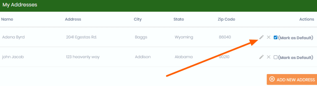 Edit Patient Address