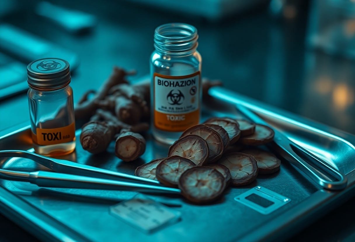 Ba Jiao Lian (Dysosma Root) - Toxic Herb for Tumors and Stubborn Masses 1 ba jiao lian toxic herb for tumors han