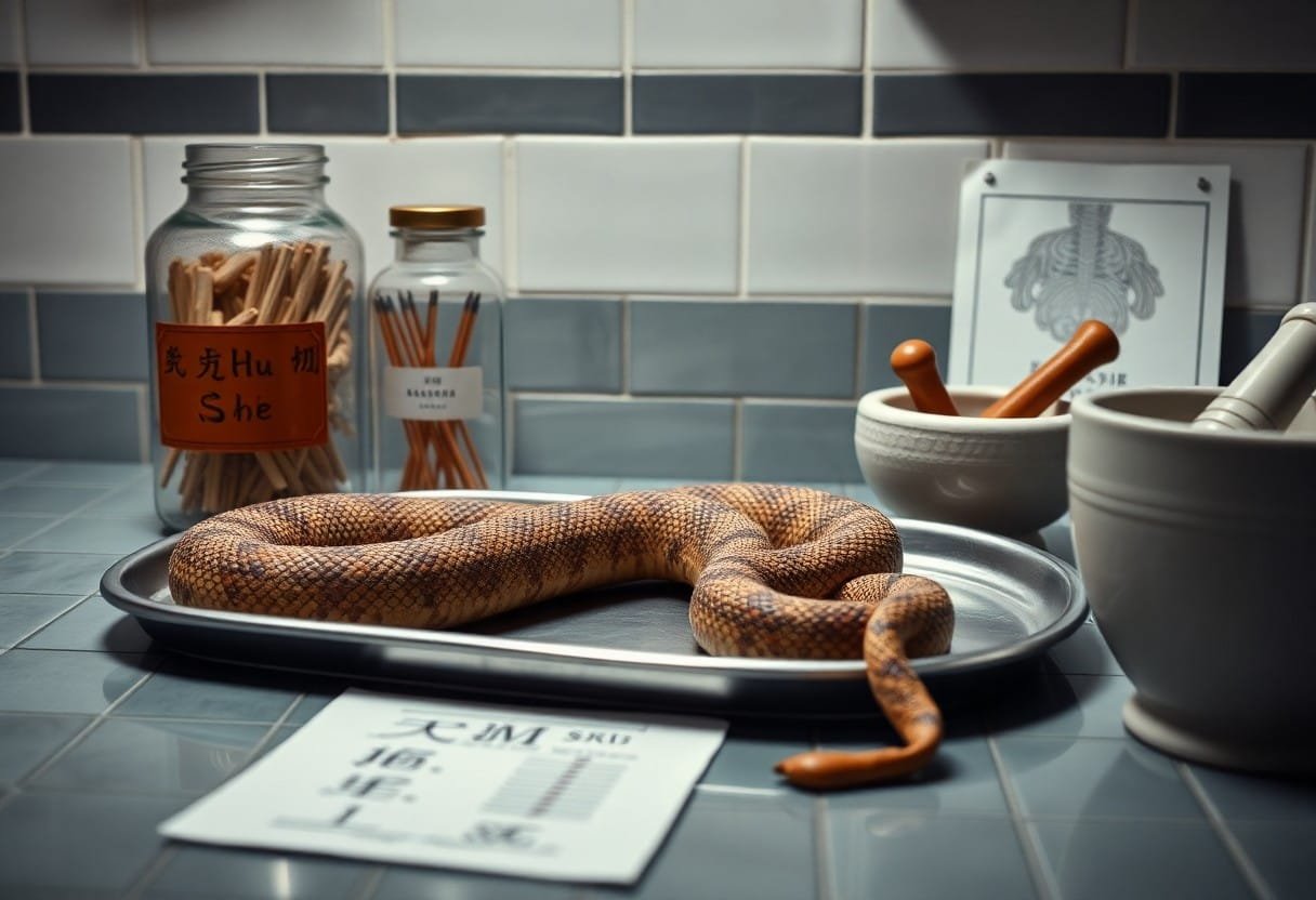 Bai Hua She (Qi She) (Agkistrodon Snake) - Powerful Wind-Dispelling Medicine for Paralysis and Spasms 2 bai hua she wind dispelling medicine for paralysis and spasms tko