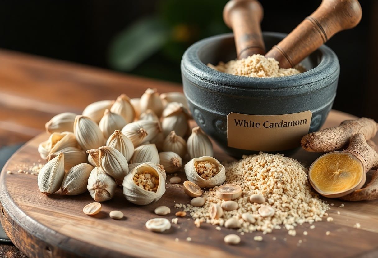 Bai Dou Kou (White Cardamom) - Aromatic Herb for Dampness in the Middle Jiao 1 white cardamom aromatic herb for dampness